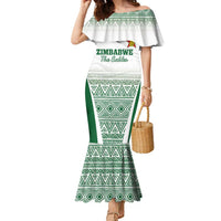 Custom Zimbabwe Rugby Family Matching Mermaid Dress and Hawaiian Shirt Sables African Patterns - Wonder Print Shop