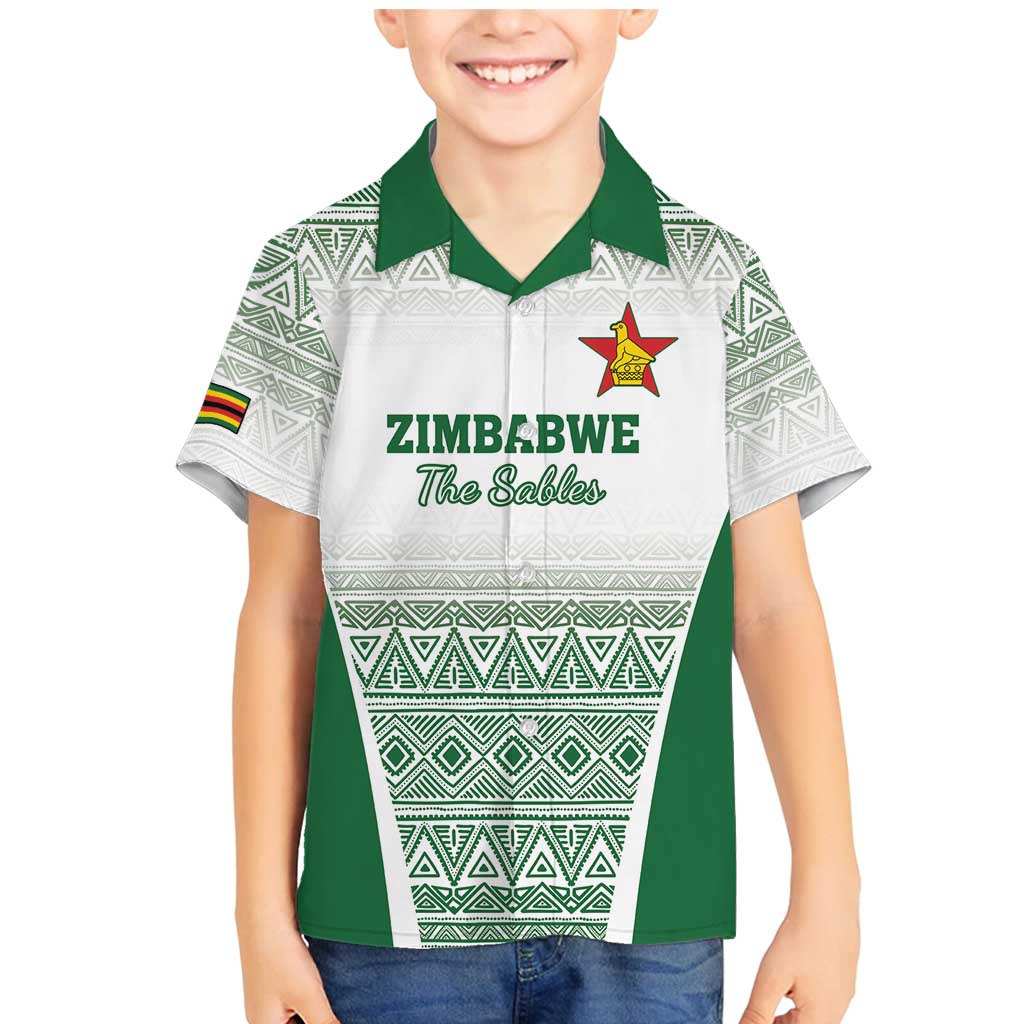 Custom Zimbabwe Rugby Family Matching Mermaid Dress and Hawaiian Shirt Sables African Patterns - Wonder Print Shop