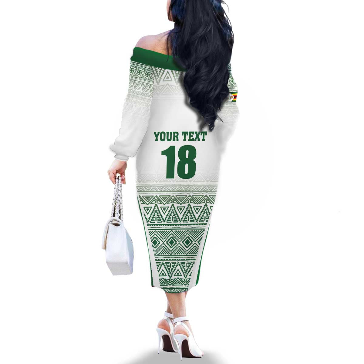 Custom Zimbabwe Rugby Family Matching Off The Shoulder Long Sleeve Dress and Hawaiian Shirt Sables African Patterns - Wonder Print Shop