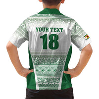 Custom Zimbabwe Rugby Family Matching Off Shoulder Maxi Dress and Hawaiian Shirt Sables African Patterns - Wonder Print Shop