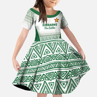 Custom Zimbabwe Rugby Family Matching Off Shoulder Maxi Dress and Hawaiian Shirt Sables African Patterns - Wonder Print Shop