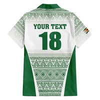 Custom Zimbabwe Rugby Family Matching Off Shoulder Maxi Dress and Hawaiian Shirt Sables African Patterns - Wonder Print Shop