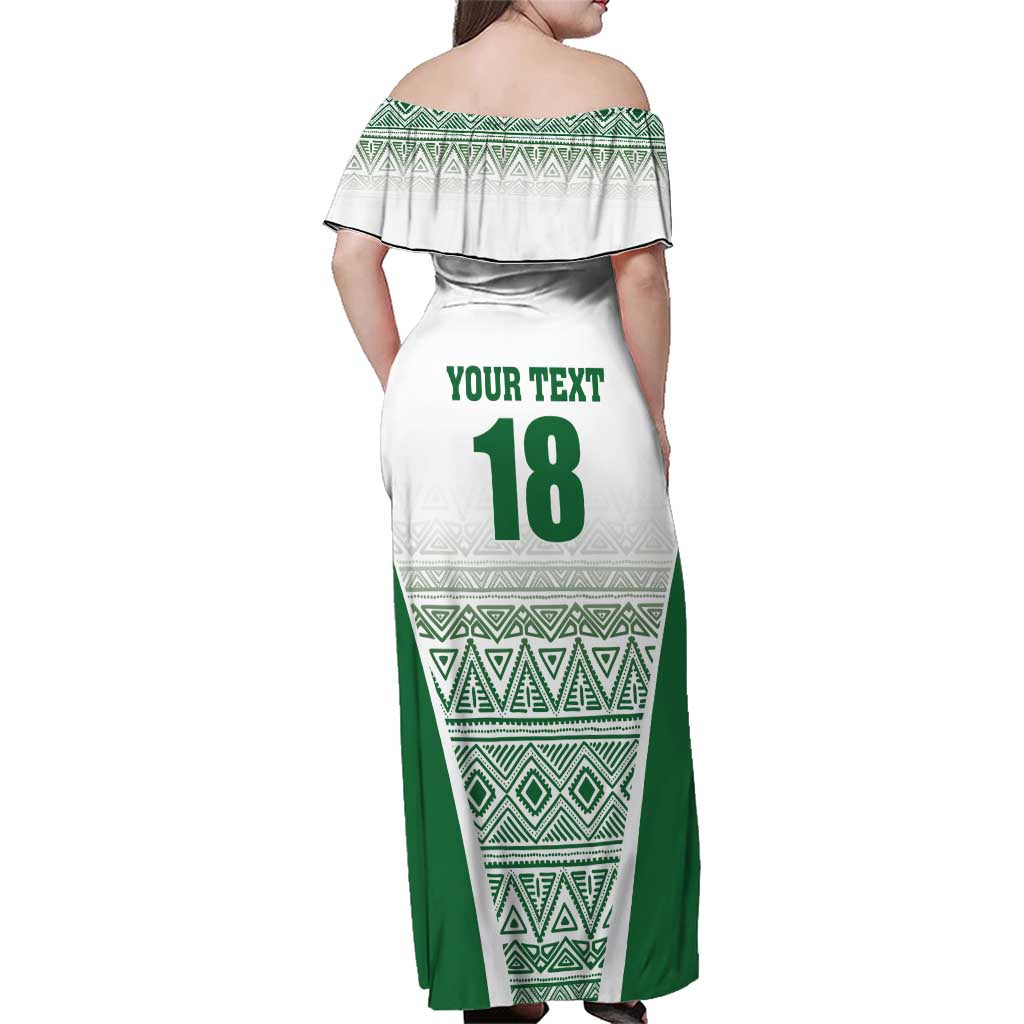 Custom Zimbabwe Rugby Family Matching Off Shoulder Maxi Dress and Hawaiian Shirt Sables African Patterns - Wonder Print Shop