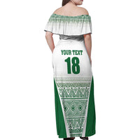 Custom Zimbabwe Rugby Family Matching Off Shoulder Maxi Dress and Hawaiian Shirt Sables African Patterns - Wonder Print Shop