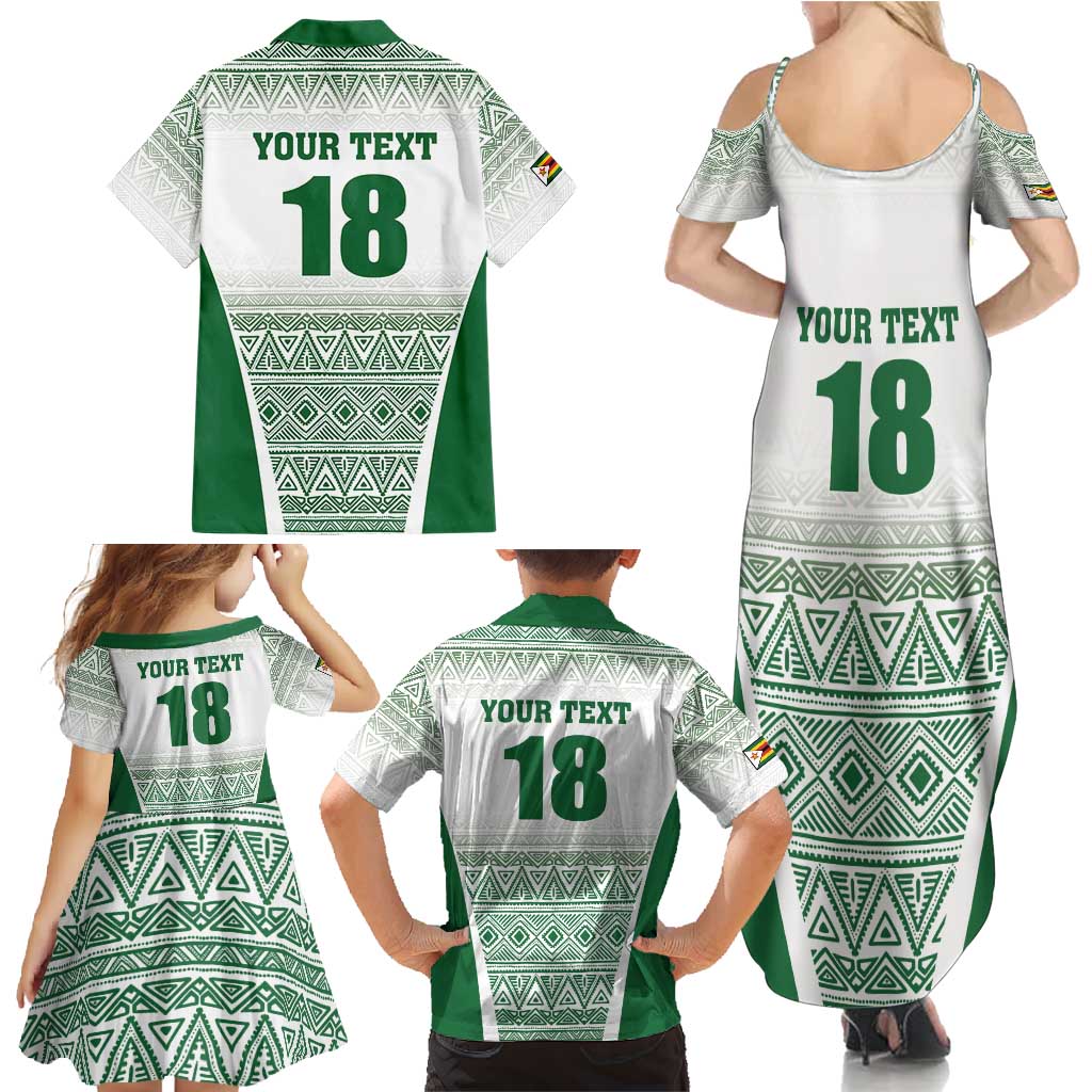 Custom Zimbabwe Rugby Family Matching Summer Maxi Dress and Hawaiian Shirt Sables African Patterns - Wonder Print Shop
