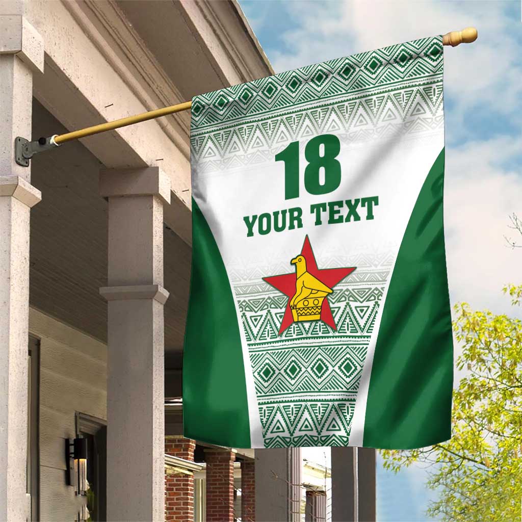 Custom Zimbabwe Rugby Garden Flag Sables African Patterns - Wonder Print Shop