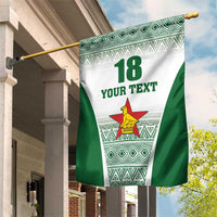Custom Zimbabwe Rugby Garden Flag Sables African Patterns - Wonder Print Shop
