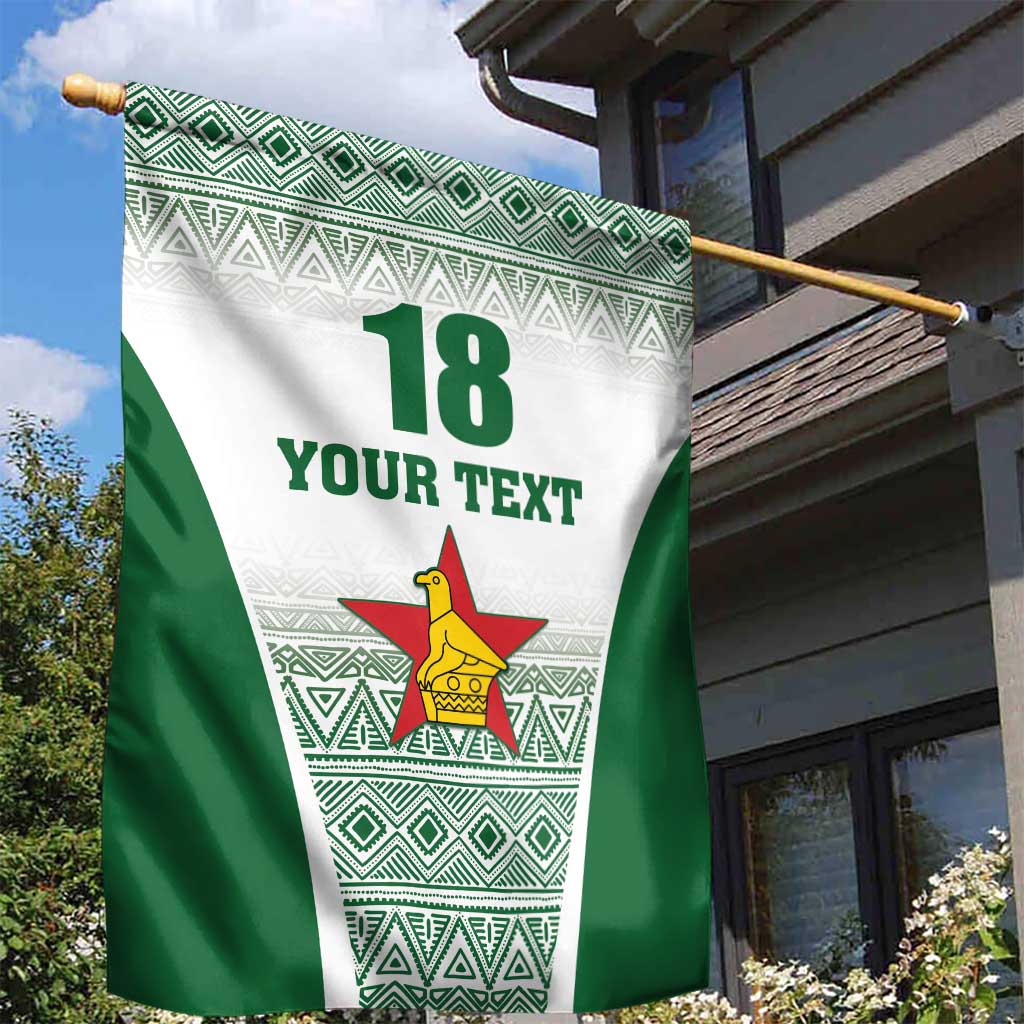 Custom Zimbabwe Rugby Garden Flag Sables African Patterns - Wonder Print Shop