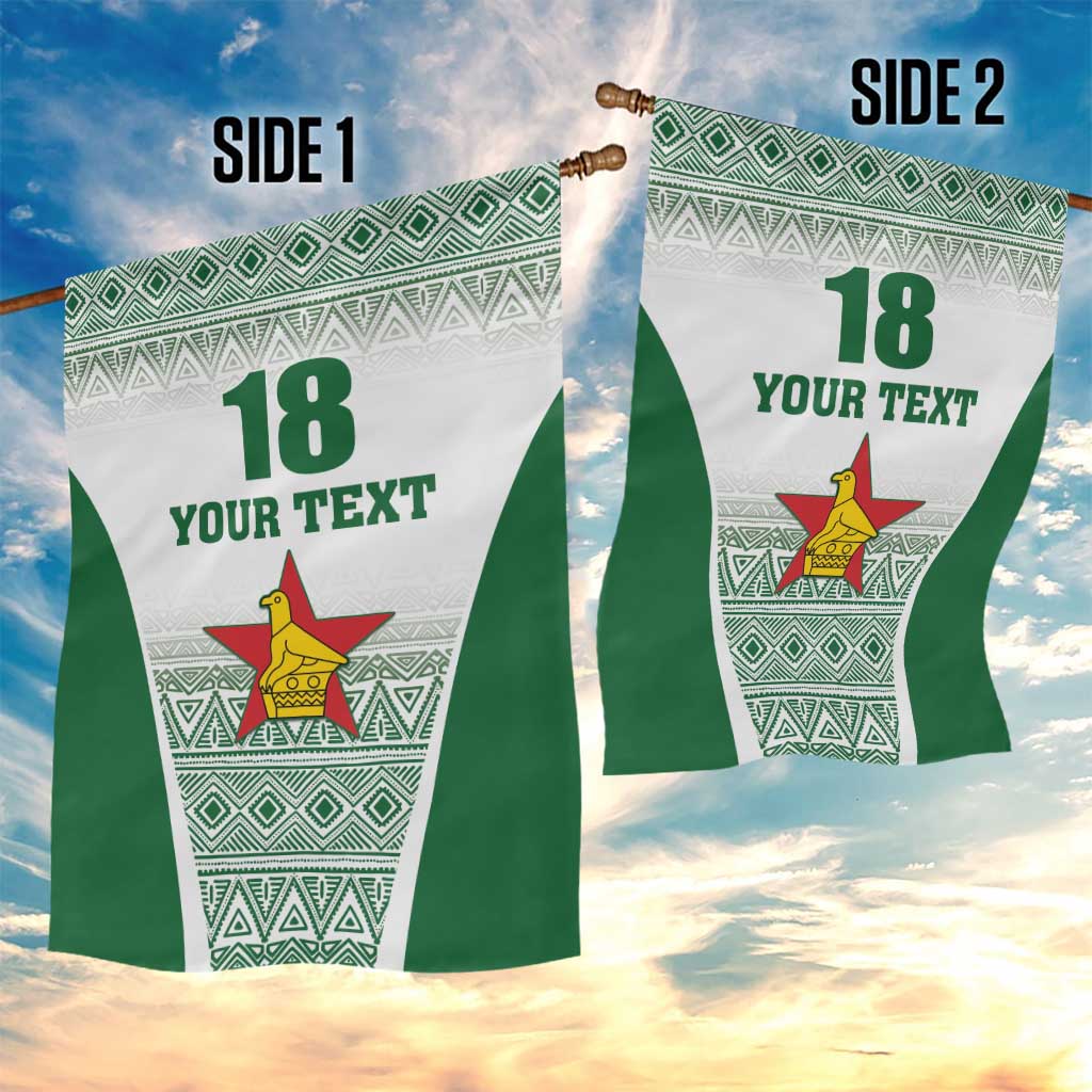 Custom Zimbabwe Rugby Garden Flag Sables African Patterns - Wonder Print Shop