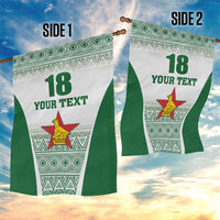 Custom Zimbabwe Rugby Garden Flag Sables African Patterns - Wonder Print Shop