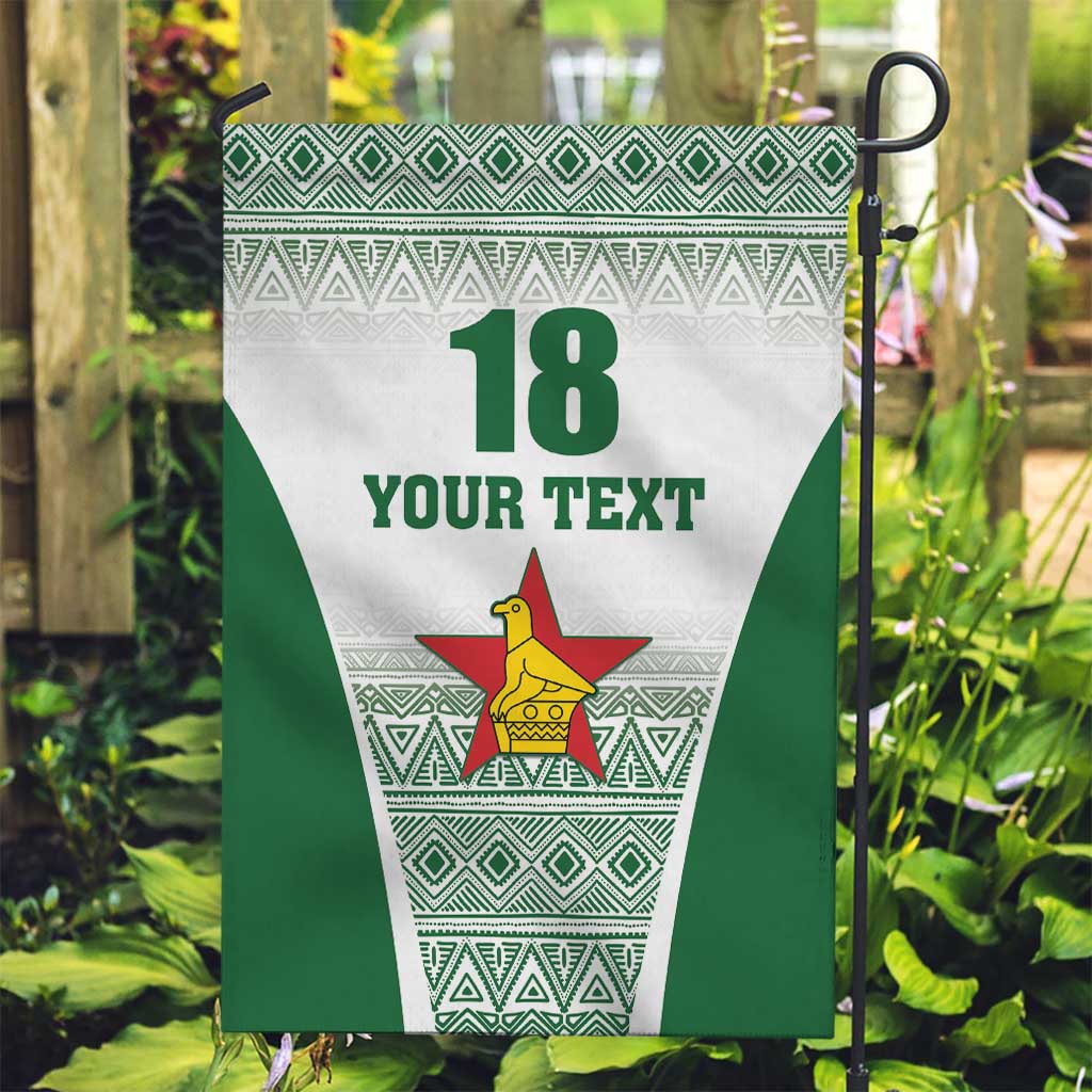 Custom Zimbabwe Rugby Garden Flag Sables African Patterns - Wonder Print Shop