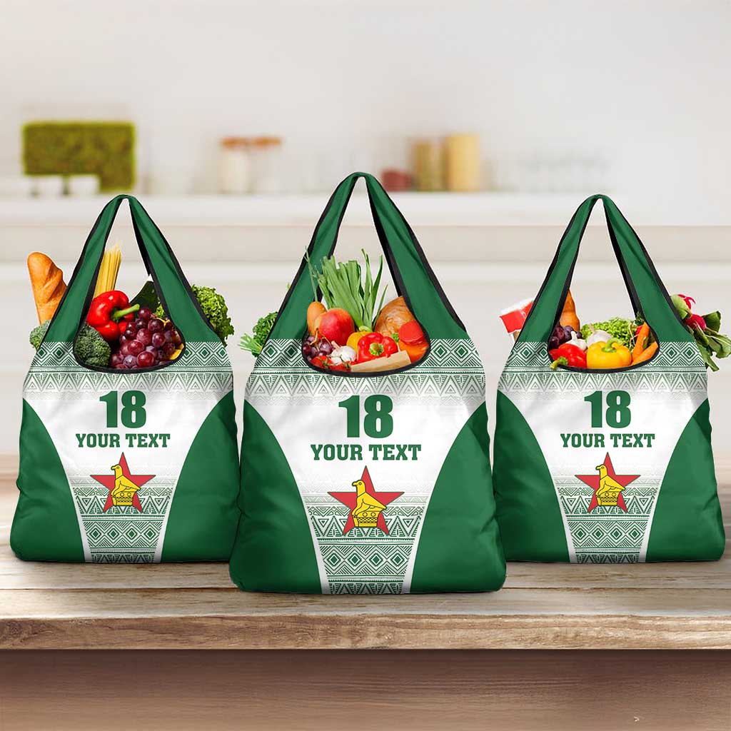 Custom Zimbabwe Rugby Grocery Bag Sables African Patterns - Wonder Print Shop