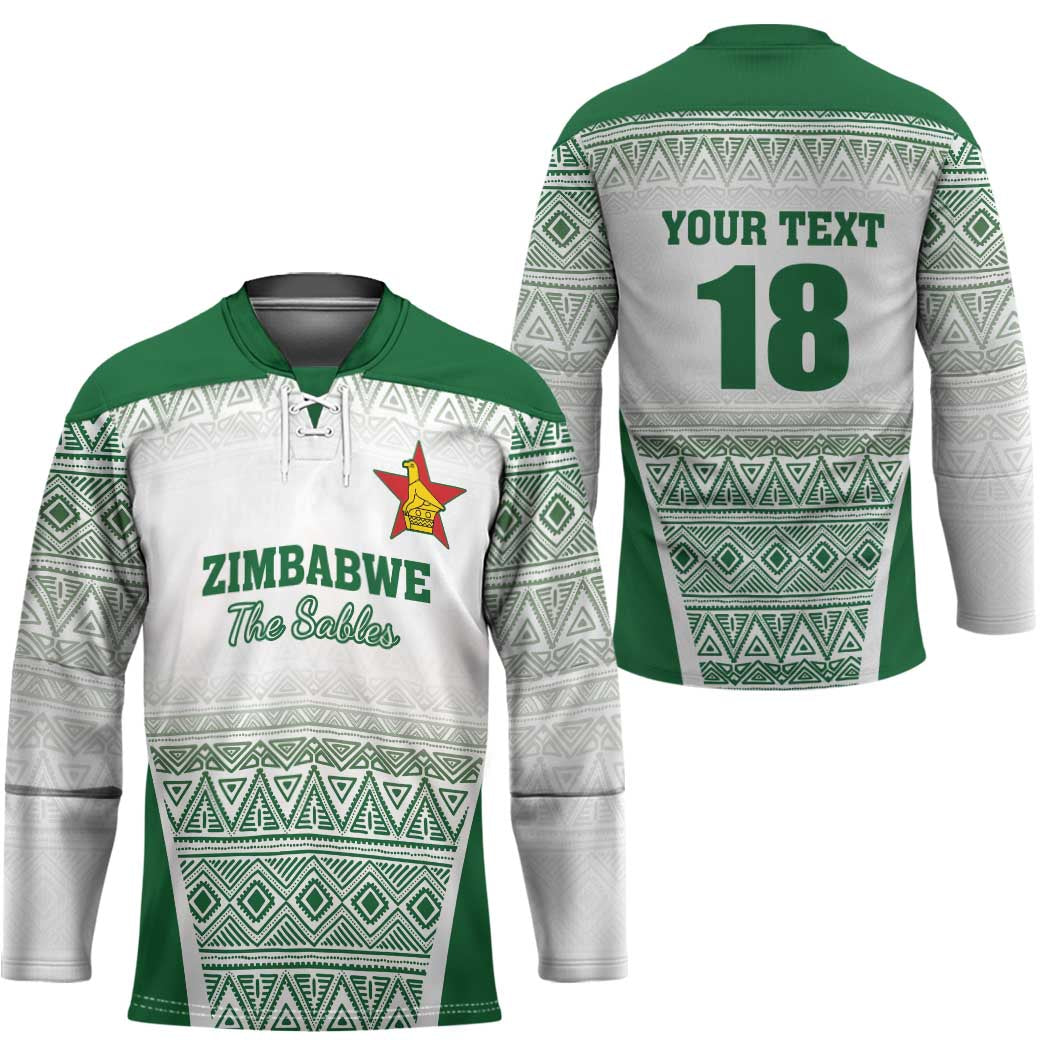 Custom Zimbabwe Rugby Hockey Jersey Sables African Patterns - Wonder Print Shop