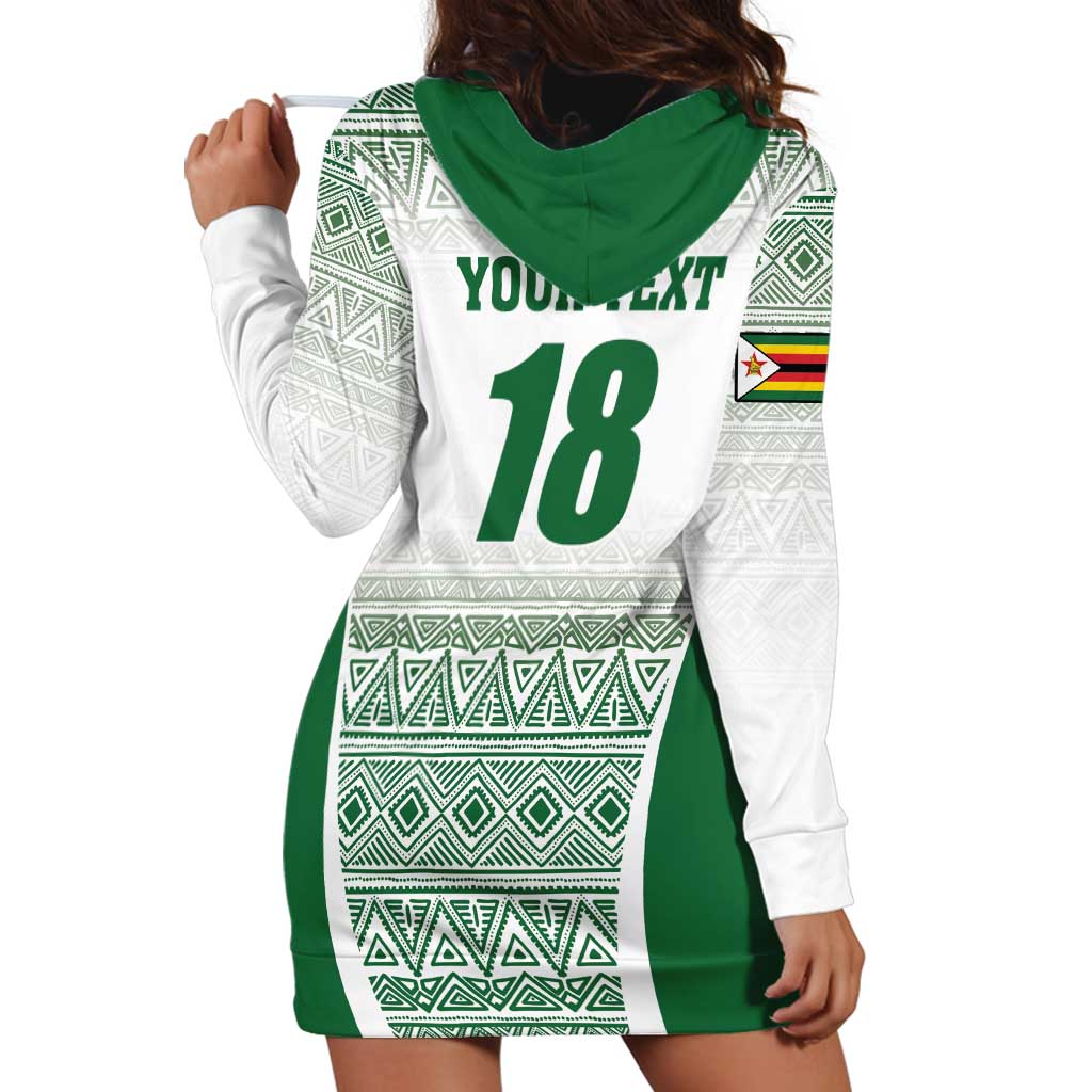 Custom Zimbabwe Rugby Hoodie Dress Sables African Patterns - Wonder Print Shop