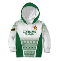 Custom Zimbabwe Rugby Kid Hoodie Sables African Patterns - Wonder Print Shop