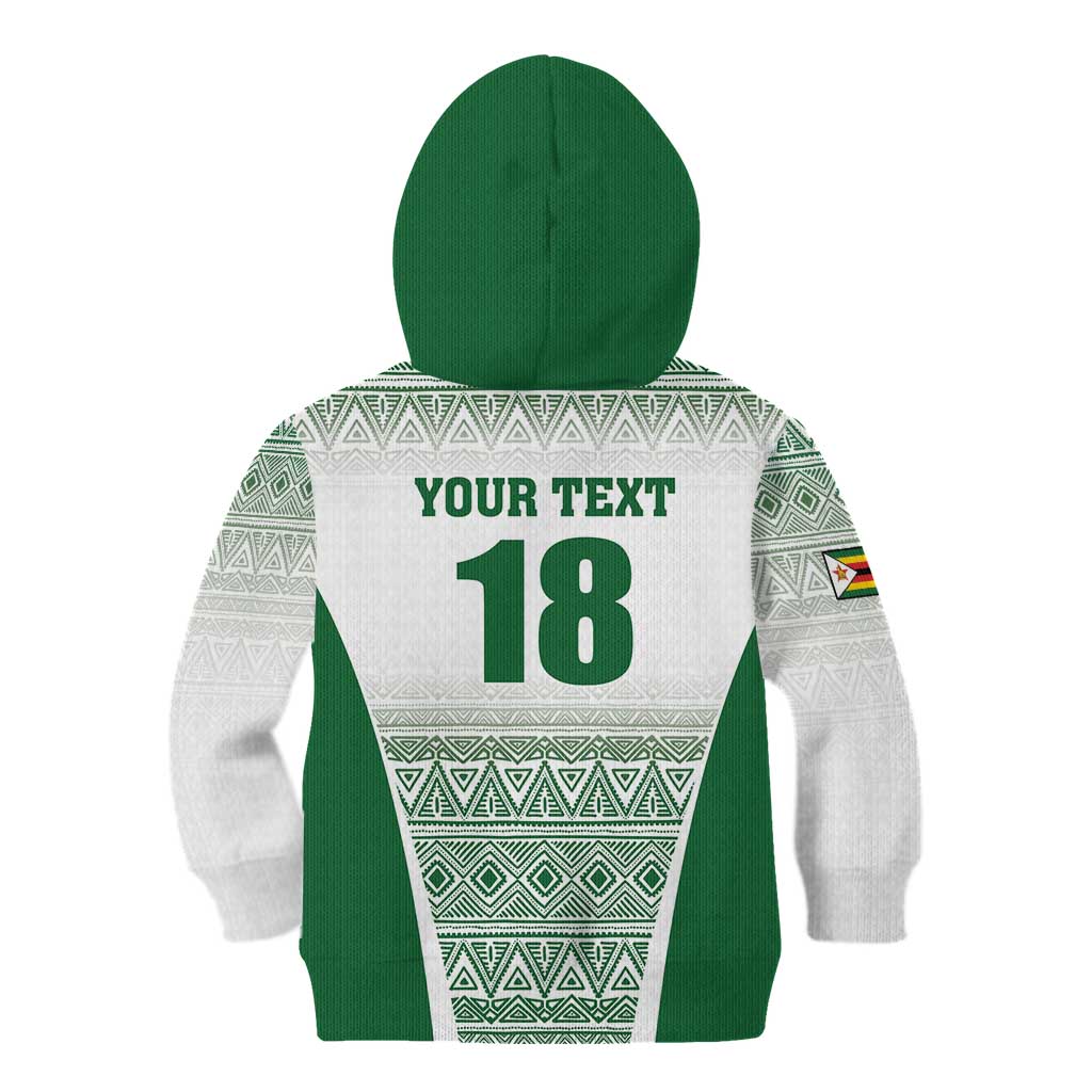 Custom Zimbabwe Rugby Kid Hoodie Sables African Patterns - Wonder Print Shop