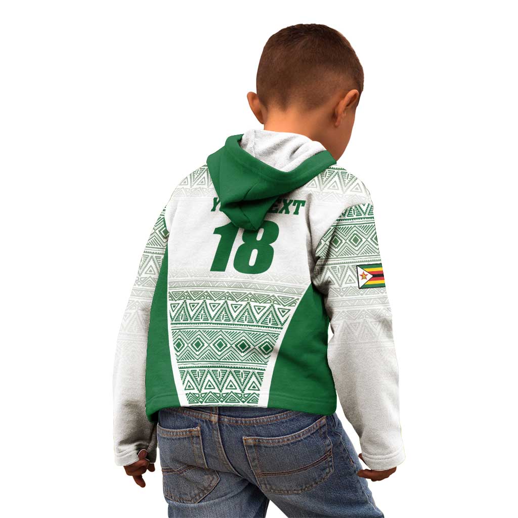 Custom Zimbabwe Rugby Kid Hoodie Sables African Patterns - Wonder Print Shop