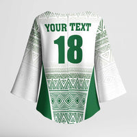 Custom Zimbabwe Rugby Kimono Sleeve Blouse Sables African Patterns - Wonder Print Shop