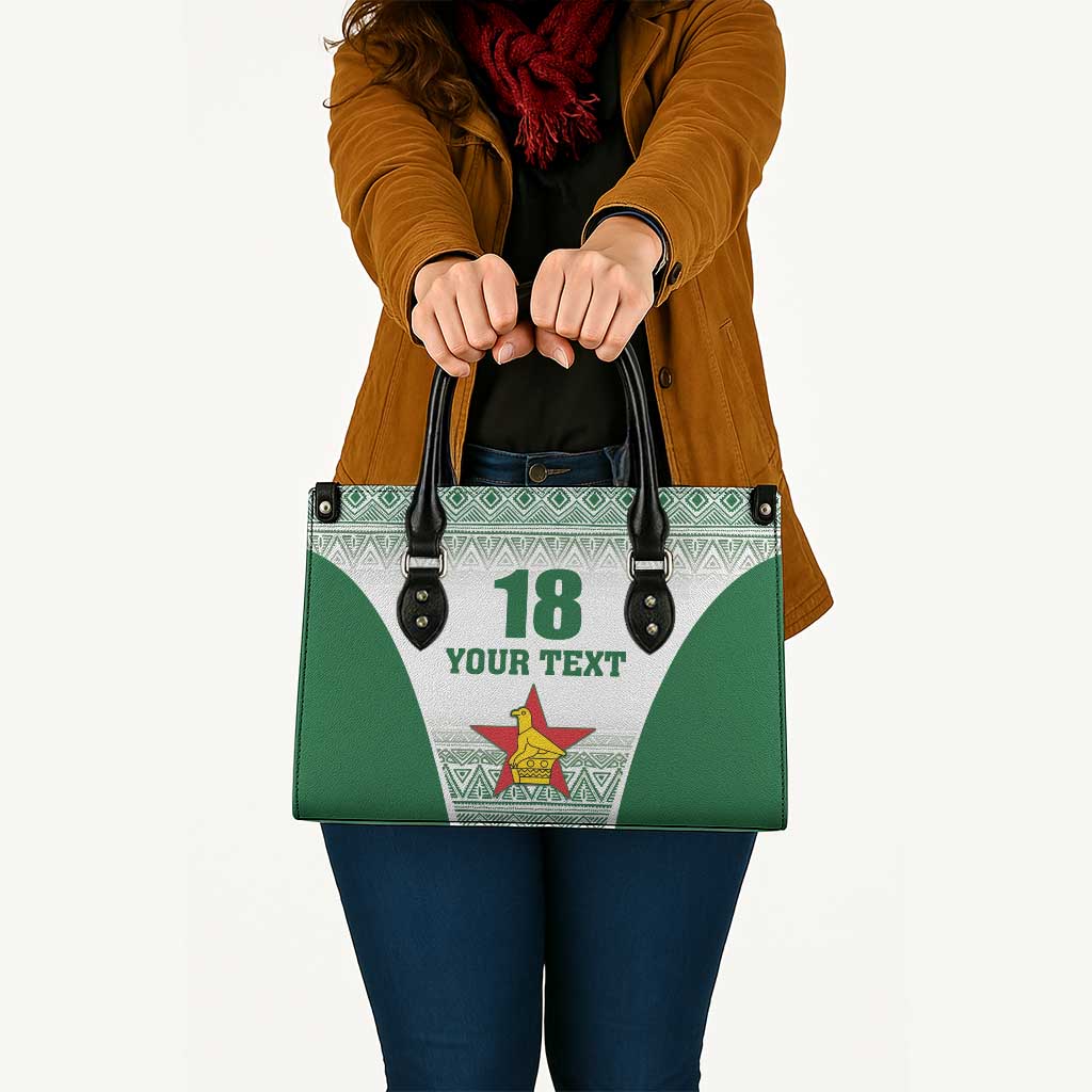 Custom Zimbabwe Rugby Leather Bag Sables African Patterns - Wonder Print Shop