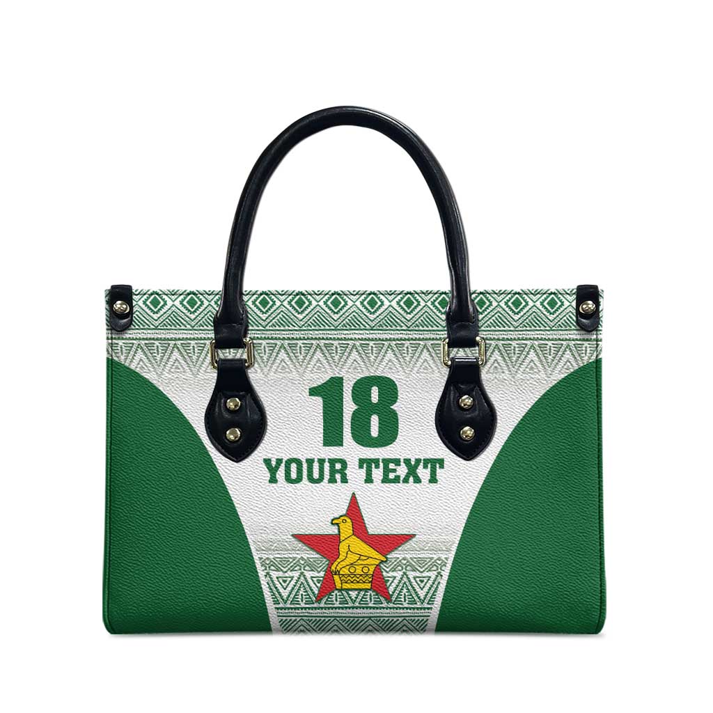 Custom Zimbabwe Rugby Leather Bag Sables African Patterns - Wonder Print Shop