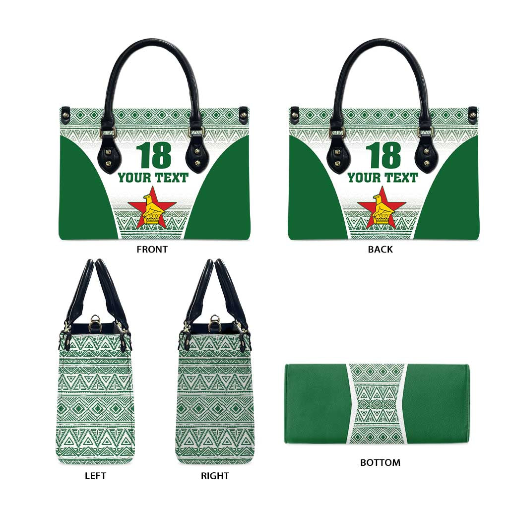 Custom Zimbabwe Rugby Leather Bag Sables African Patterns - Wonder Print Shop
