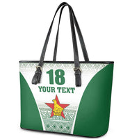 Custom Zimbabwe Rugby Leather Tote Bag Sables African Patterns - Wonder Print Shop