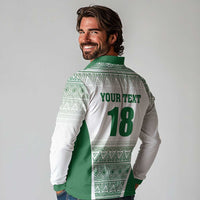 Custom Zimbabwe Rugby Long Sleeve Polo Shirt Sables African Patterns - Wonder Print Shop