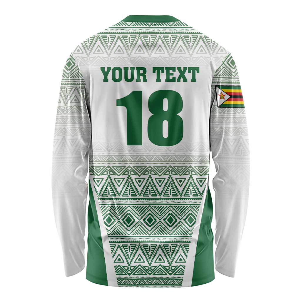 Custom Zimbabwe Rugby Long Sleeve Shirt Sables African Patterns - Wonder Print Shop