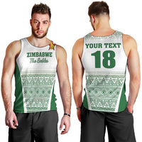 Custom Zimbabwe Rugby Men Tank Top Sables African Patterns - Wonder Print Shop