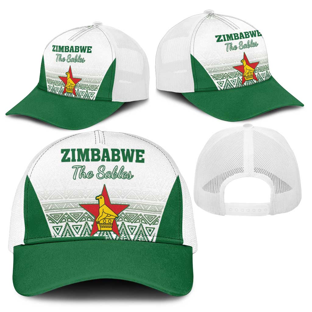 Zimbabwe Rugby Mesh Trucker Cap Sables African Patterns - Wonder Print Shop