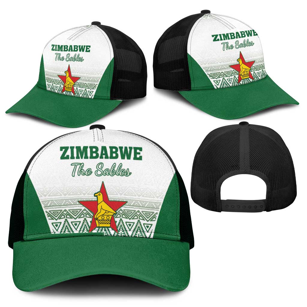 Zimbabwe Rugby Mesh Trucker Cap Sables African Patterns - Wonder Print Shop