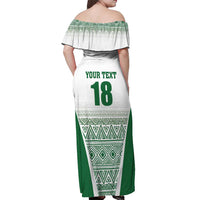 Custom Zimbabwe Rugby Off Shoulder Maxi Dress Sables African Patterns - Wonder Print Shop