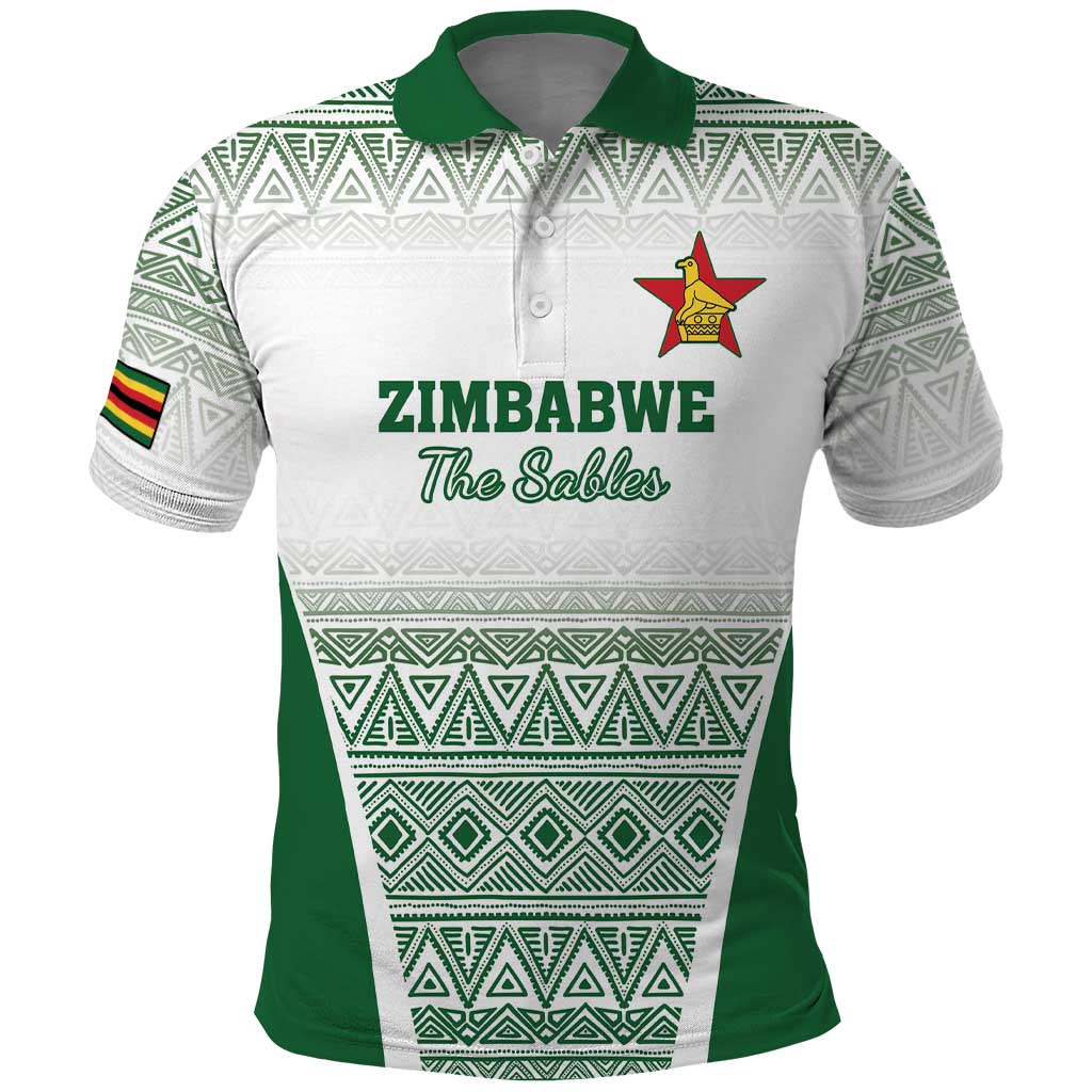 Custom Zimbabwe Rugby Polo Shirt Sables African Patterns - Wonder Print Shop