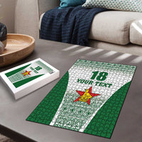 Custom Zimbabwe Rugby Puzzle Sables African Patterns - Wonder Print Shop