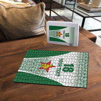 Custom Zimbabwe Rugby Puzzle Sables African Patterns - Wonder Print Shop