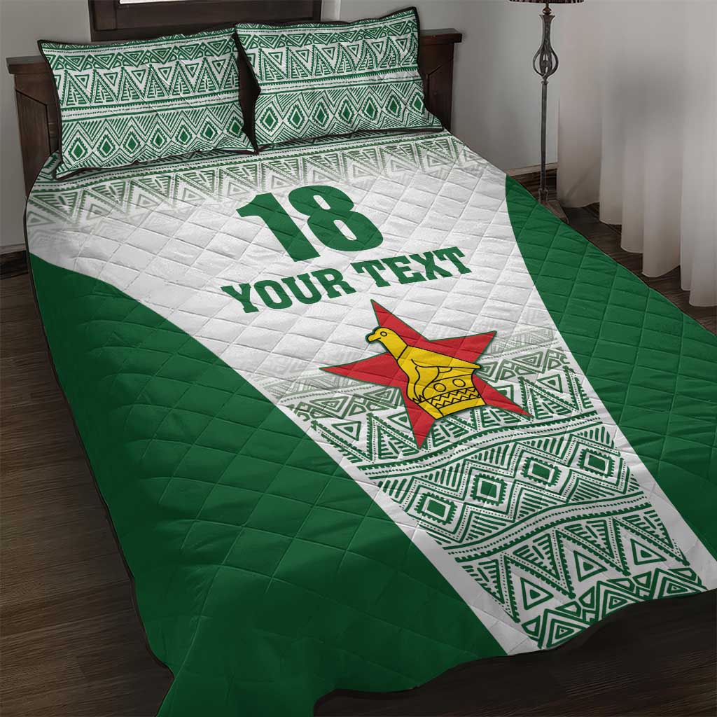 Custom Zimbabwe Rugby Quilt Bed Set Sables African Patterns - Wonder Print Shop