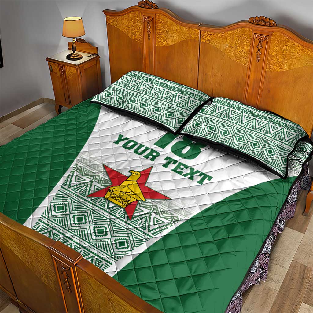 Custom Zimbabwe Rugby Quilt Bed Set Sables African Patterns - Wonder Print Shop