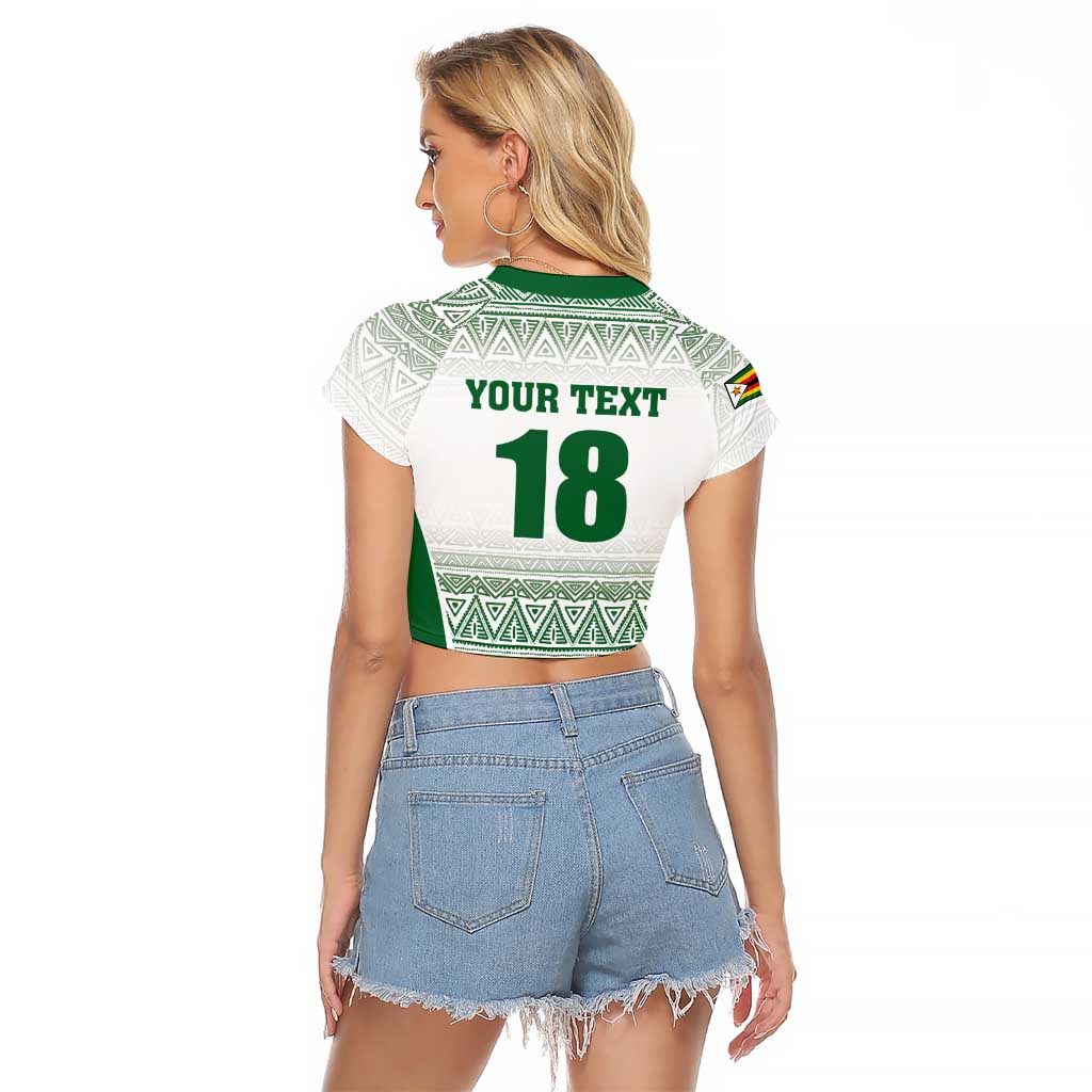 Custom Zimbabwe Rugby Raglan Cropped T Shirt Sables African Patterns - Wonder Print Shop