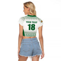 Custom Zimbabwe Rugby Raglan Cropped T Shirt Sables African Patterns - Wonder Print Shop