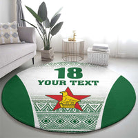 Custom Zimbabwe Rugby Round Carpet Sables African Patterns - Wonder Print Shop