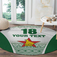 Custom Zimbabwe Rugby Round Carpet Sables African Patterns - Wonder Print Shop