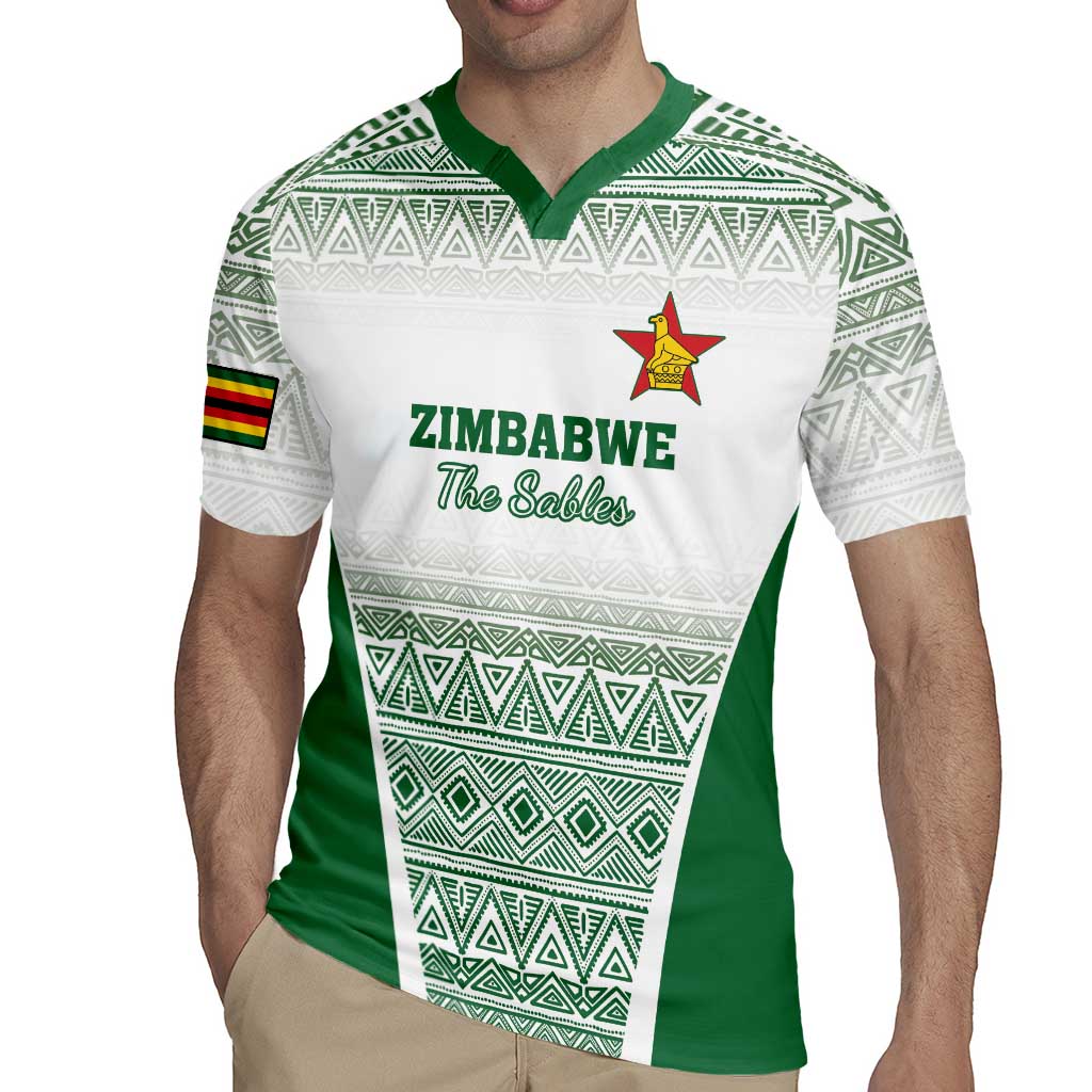 Custom Zimbabwe Rugby Rugby Jersey Sables African Patterns - Wonder Print Shop