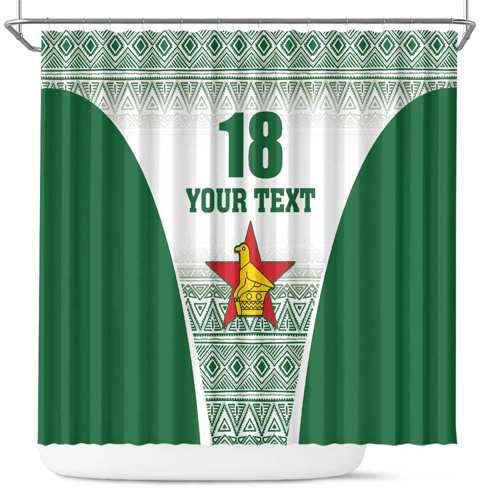 Custom Zimbabwe Rugby Shower Curtain Sables African Patterns - Wonder Print Shop