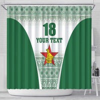 Custom Zimbabwe Rugby Shower Curtain Sables African Patterns - Wonder Print Shop