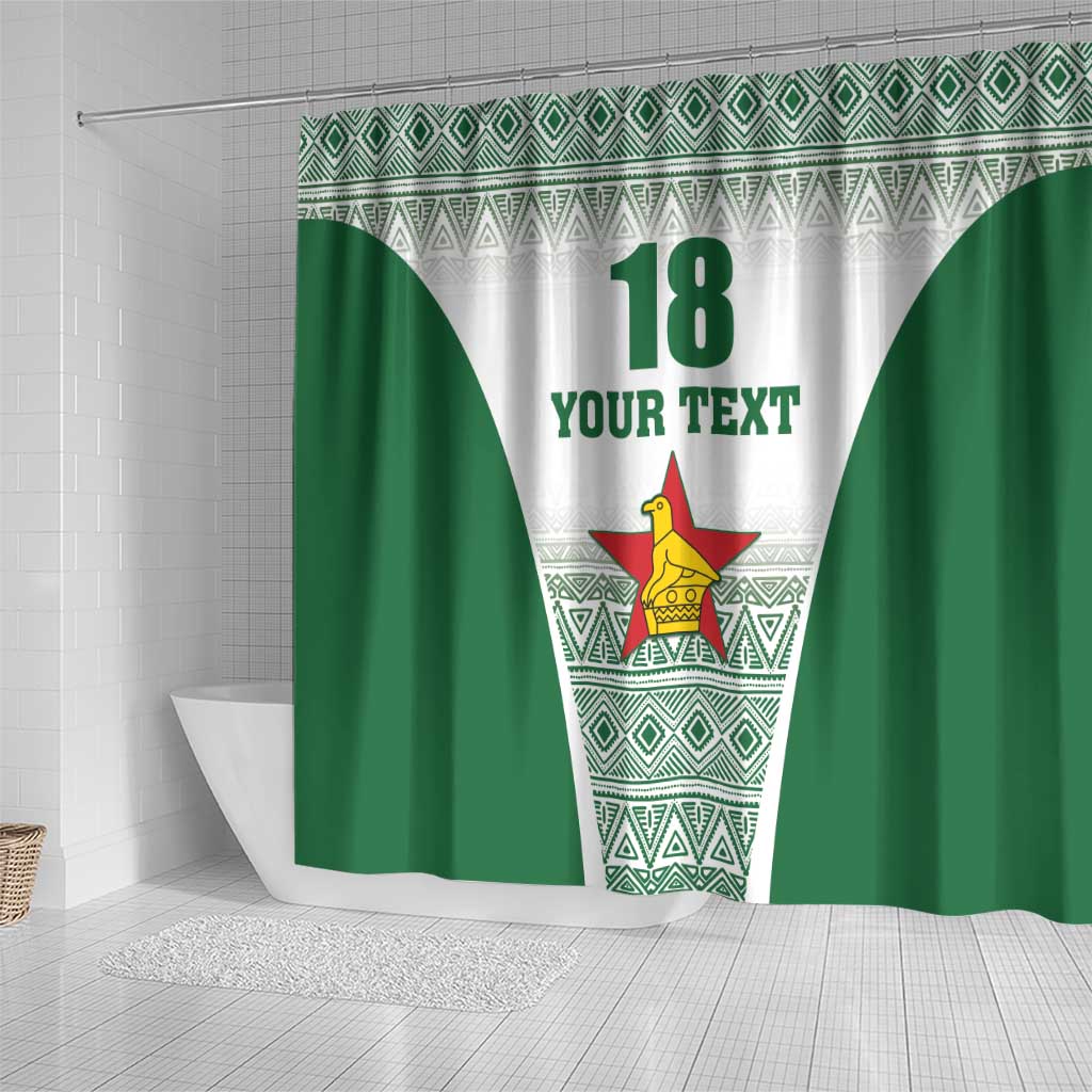 Custom Zimbabwe Rugby Shower Curtain Sables African Patterns - Wonder Print Shop