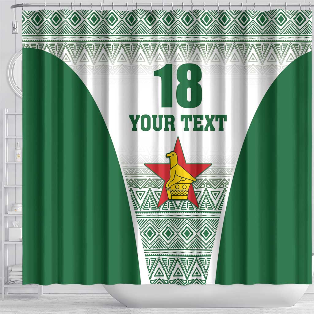 Custom Zimbabwe Rugby Shower Curtain Sables African Patterns - Wonder Print Shop