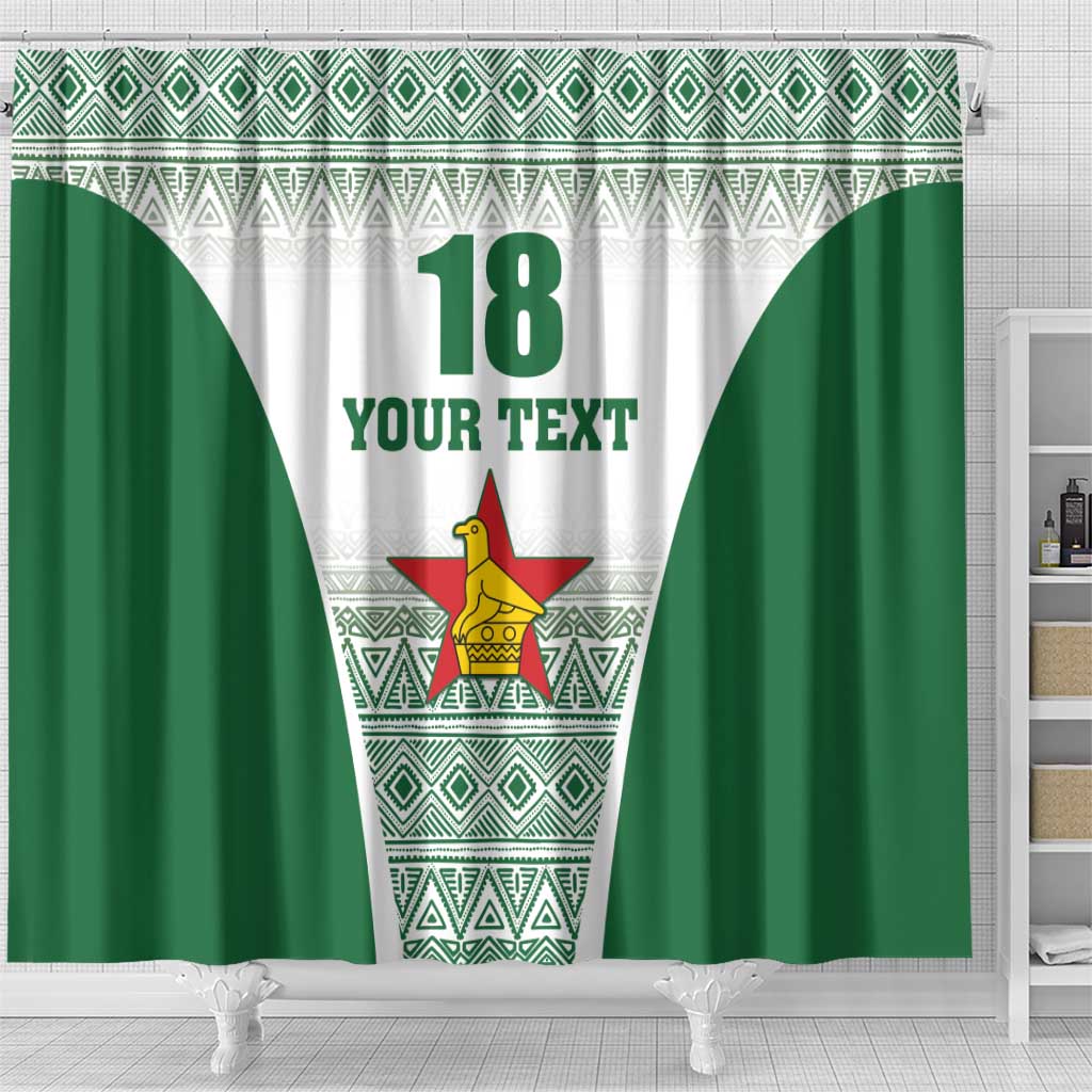 Custom Zimbabwe Rugby Shower Curtain Sables African Patterns - Wonder Print Shop