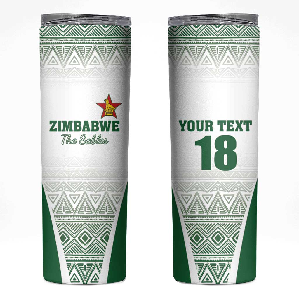 Custom Zimbabwe Rugby Skinny Tumbler Sables African Patterns - Wonder Print Shop