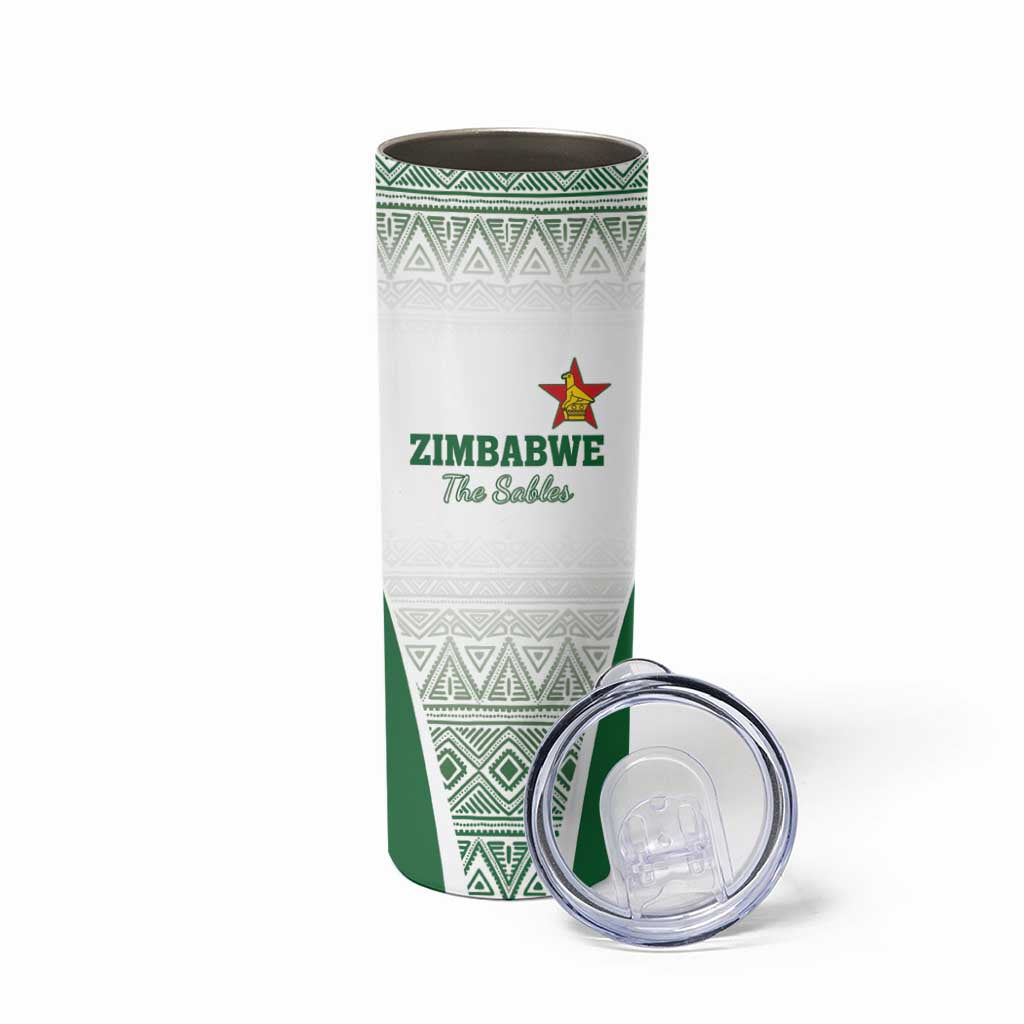 Custom Zimbabwe Rugby Skinny Tumbler Sables African Patterns - Wonder Print Shop