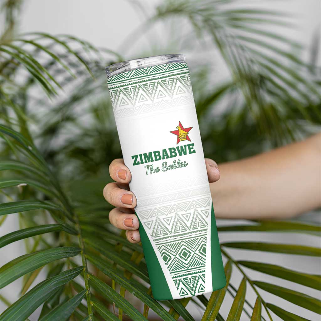 Custom Zimbabwe Rugby Skinny Tumbler Sables African Patterns - Wonder Print Shop